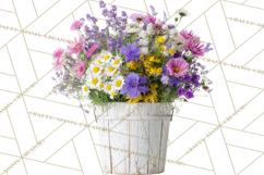 Charming Wildflower Market Floral Clipart PNG Product Image 3