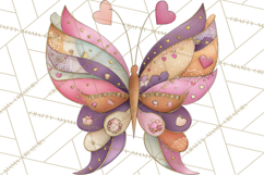 Valentine Butterfly Clipart, Heart Wing PNG Graphics Product Image 4