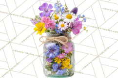 Charming Wildflower Market Floral Clipart PNG Product Image 4