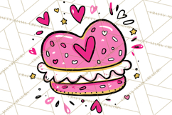 Bubblegum Pop Valentine Clipart PNG Hearts Candy Cupcakes Product Image 5