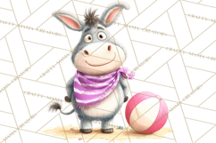 Farm Animals Pool Party Clipart, Summer Farm Animals PNG Product Image 5