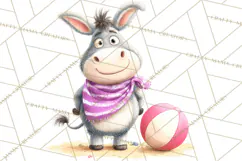 Farm Animals Pool Party Clipart, Summer Farm Animals PNG Product Image 5