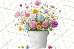 Charming Wildflower Market Floral Clipart PNG Product Image 2