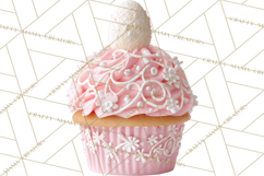 Easter Cupcakes Clipart, Pastel Easter Desserts, Bakery Png Product Image 2