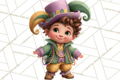 Cute Mardi Gras Characters PNG Kids Animals Carnival Clipart Product Image 3