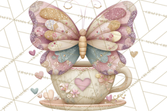 Valentine Butterfly Clipart, Heart Wing PNG Graphics Product Image 3