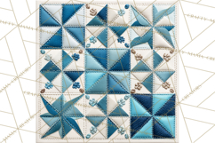 Quilt Squares Clipart PNG Rustic Patchwork Product Image 4