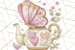 Valentine Butterfly Clipart, Heart Wing PNG Graphics Product Image 4