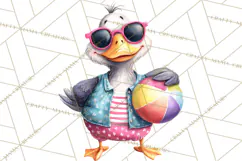 Farm Animals Pool Party Clipart, Summer Farm Animals PNG Product Image 4