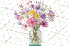 Charming Wildflower Market Floral Clipart PNG Product Image 5