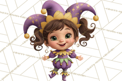 Cute Mardi Gras Characters PNG Kids Animals Carnival Clipart Product Image 5
