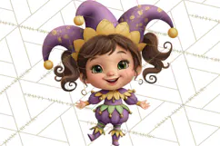 Cute Mardi Gras Characters PNG Kids Animals Carnival Clipart Product Image 5