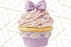 Easter Cupcakes Clipart, Pastel Easter Desserts, Bakery Png Product Image 4