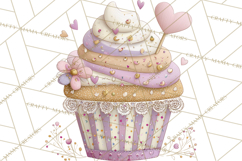 Valentine Tea Party Clipart, Romantic Teapot and Cup PNG Product Image 4