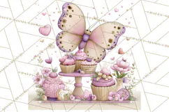 Valentine Butterfly Clipart, Heart Wing PNG Graphics Product Image 4