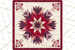 Quilt Squares Clipart PNG Rustic Patchwork Product Image 5