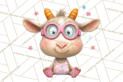 Farm Animals Pool Party Clipart, Summer Farm Animals PNG Product Image 5