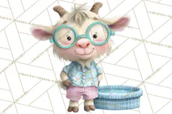 Farm Animals Pool Party Clipart, Summer Farm Animals PNG Product Image 2