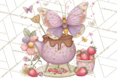Valentine Butterfly Clipart, Heart Wing PNG Graphics Product Image 2