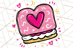 Bubblegum Pop Valentine Clipart PNG Hearts Candy Cupcakes Product Image 2