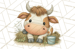 Farm Animals Clipart PNG, Cow Pig Sheep Horse Chicken Goat Product Image 2