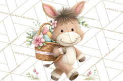 Easter Farm Animals Clipart PNG, Farm Animals Easter Eggs Product Image 2