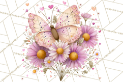 Valentine Butterfly Clipart, Heart Wing PNG Graphics Product Image 3