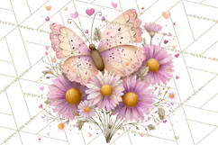 Valentine Butterfly Clipart, Heart Wing PNG Graphics Product Image 3