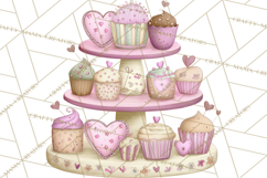 Valentine Tea Party Clipart, Romantic Teapot and Cup PNG Product Image 3