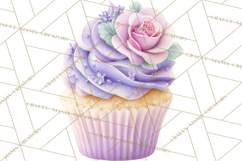 Easter Cupcakes Clipart, Pastel Easter Desserts, Bakery Png Product Image 4