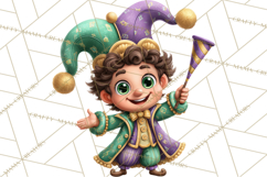 Cute Mardi Gras Characters PNG Kids Animals Carnival Clipart Product Image 4