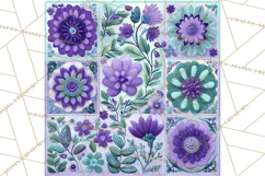 Quilt Squares Clipart PNG Rustic Patchwork Product Image 5