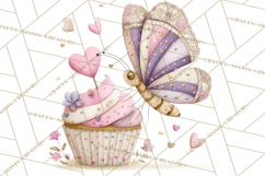 Valentine Butterfly Clipart, Heart Wing PNG Graphics Product Image 2
