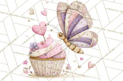 Valentine Butterfly Clipart, Heart Wing PNG Graphics Product Image 2