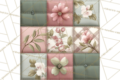 Quilt Squares Clipart PNG Rustic Patchwork Product Image 2