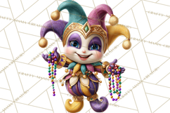 Cute Mardi Gras Characters PNG Kids Animals Carnival Clipart Product Image 3