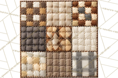Quilt Squares Clipart PNG Rustic Patchwork Product Image 3