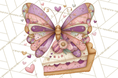 Valentine Butterfly Clipart, Heart Wing PNG Graphics Product Image 4