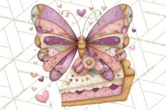 Valentine Butterfly Clipart, Heart Wing PNG Graphics Product Image 4