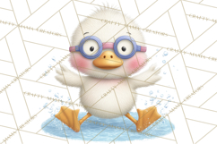 Farm Animals Pool Party Clipart, Summer Farm Animals PNG Product Image 4