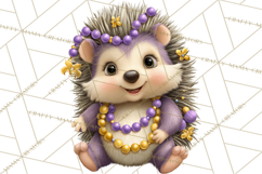 Cute Mardi Gras Characters PNG Kids Animals Carnival Clipart Product Image 4