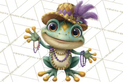 Cute Mardi Gras Characters PNG Kids Animals Carnival Clipart Product Image 5