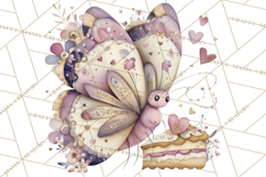 Valentine Butterfly Clipart, Heart Wing PNG Graphics Product Image 5