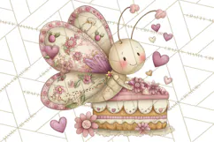 Valentine Butterfly Clipart, Heart Wing PNG Graphics Product Image 2
