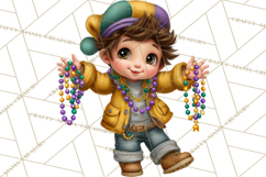 Cute Mardi Gras Characters PNG Kids Animals Carnival Clipart Product Image 3