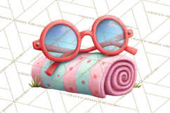 Farm Animals Pool Party Clipart, Summer Farm Animals PNG Product Image 3