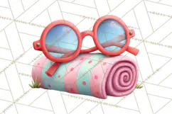 Farm Animals Pool Party Clipart, Summer Farm Animals PNG Product Image 3