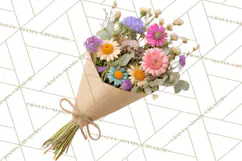 Charming Wildflower Market Floral Clipart PNG Product Image 4