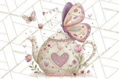 Valentine Butterfly Clipart, Heart Wing PNG Graphics Product Image 4