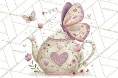 Valentine Butterfly Clipart, Heart Wing PNG Graphics Product Image 4